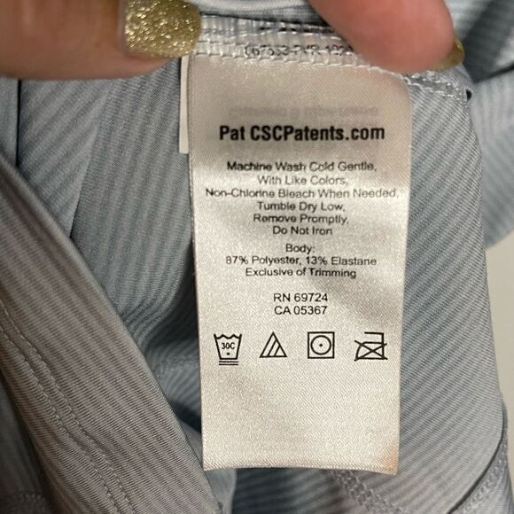 S23 Columbia Size Medium Racerback Striped Tank Top - Picture 4 of 4